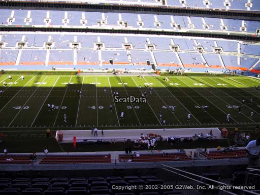 Seat view from section 310 at Sports Authority Field at Mile High Stadium, home of the Denver Broncos