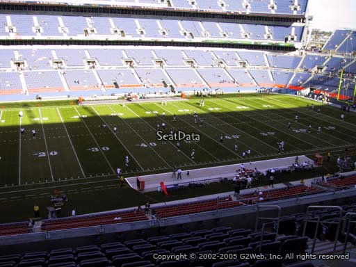 Seat view from section 312 at Sports Authority Field at Mile High Stadium, home of the Denver Broncos