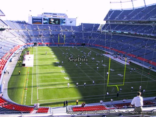 Seat view from section 325 at Sports Authority Field at Mile High Stadium, home of the Denver Broncos