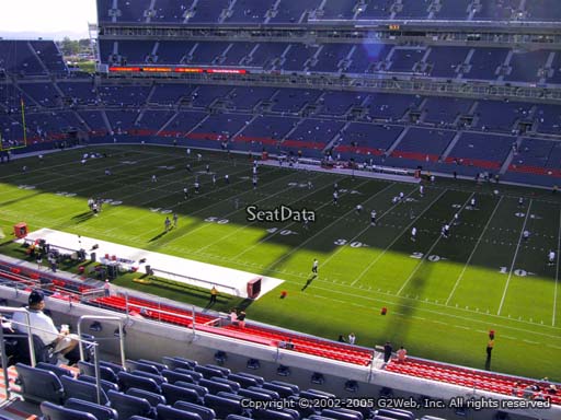 Seat view from section 333 at Sports Authority Field at Mile High Stadium, home of the Denver Broncos