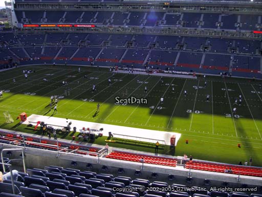 Seat view from section 335 at Sports Authority Field at Mile High Stadium, home of the Denver Broncos