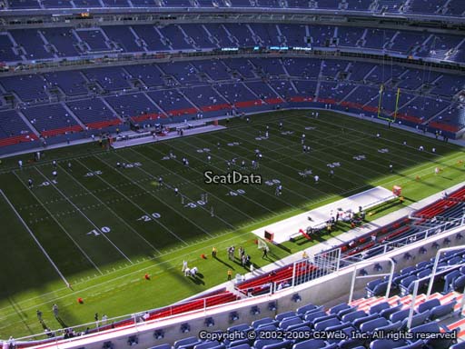 Seat view from section 539 at Sports Authority Field at Mile High Stadium, home of the Denver Broncos