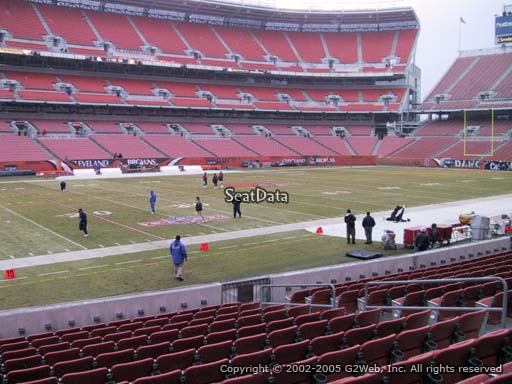 Seat view from section 104 at FirstEnergy Stadium, home of the Cleveland Browns