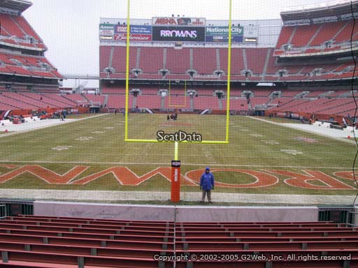 Seat view from section 120 at FirstEnergy Stadium, home of the Cleveland Browns