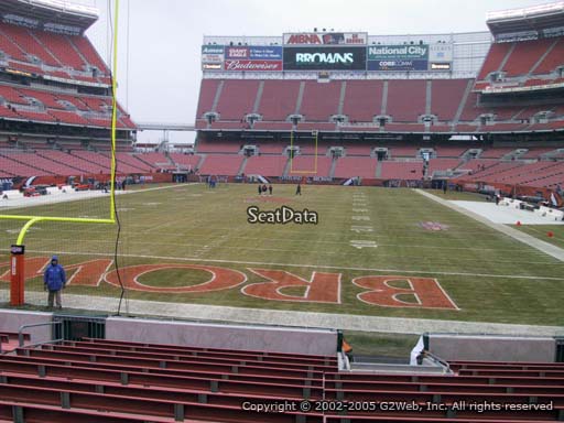 Seat view from section 121 at FirstEnergy Stadium, home of the Cleveland Browns