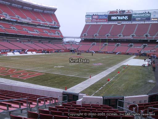 Seat view from section 124 at FirstEnergy Stadium, home of the Cleveland Browns