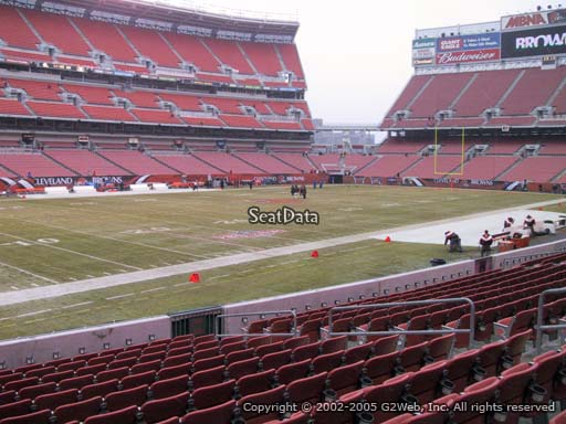 Seat view from section 129 at FirstEnergy Stadium, home of the Cleveland Browns