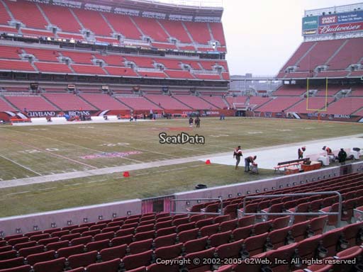 Seat view from section 130 at FirstEnergy Stadium, home of the Cleveland Browns