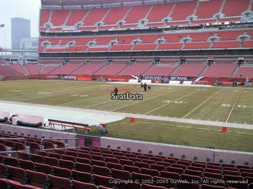 Seat view from section 136 at FirstEnergy Stadium, home of the Cleveland Browns