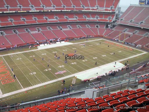 Seat view from section 504 at FirstEnergy Stadium, home of the Cleveland Browns
