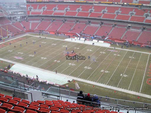 Seat view from section 537 at FirstEnergy Stadium, home of the Cleveland Browns
