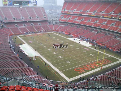 Seat view from section 542 at FirstEnergy Stadium, home of the Cleveland Browns