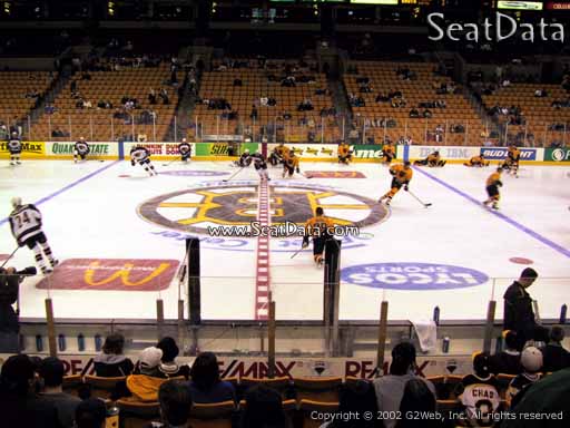 Seat view from section 1 at the TD Garden, home of the Boston Bruins