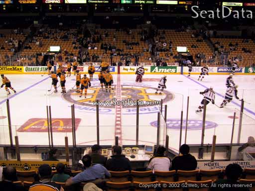 Seat view from section 12 at the TD Garden, home of the Boston Bruins