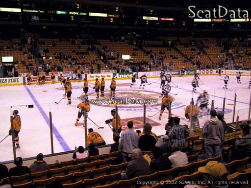 Seat view from section 13 at the TD Garden, home of the Boston Bruins