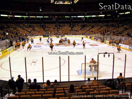 Seat view from section 18 at the TD Garden, home of the Boston Bruins