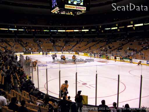 Seat view from section 19 at the TD Garden, home of the Boston Bruins