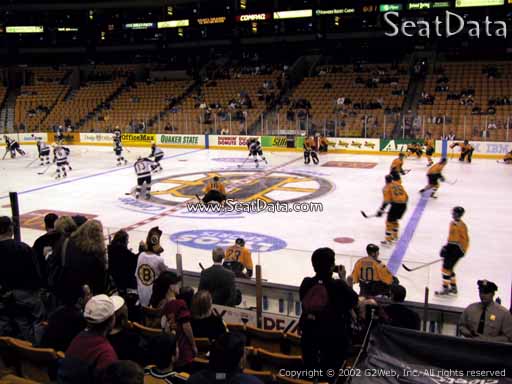 Seat view from section 22 at the TD Garden, home of the Boston Bruins