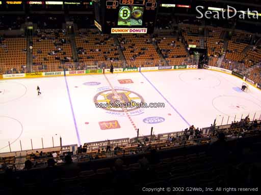 Seat view from section 302 at the TD Garden, home of the Boston Bruins