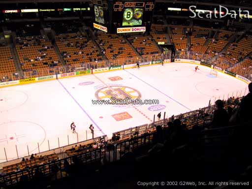 Seat view from section 303 at the TD Garden, home of the Boston Bruins