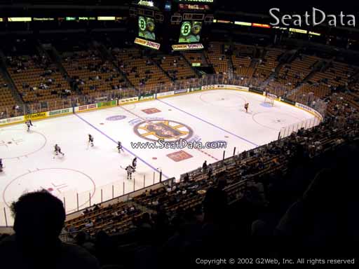 Seat view from section 304 at the TD Garden, home of the Boston Bruins