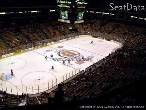 Seat view from section 305 at the TD Garden, home of the Boston Bruins