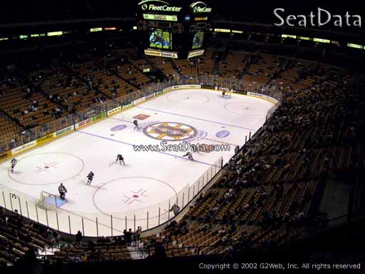 Seat view from section 306 at the TD Garden, home of the Boston Bruins