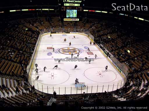 Seat view from section 309 at the TD Garden, home of the Boston Bruins
