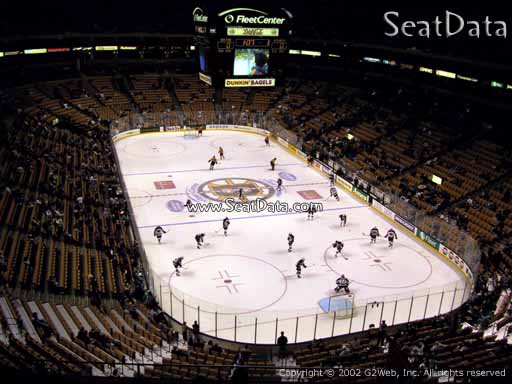 Seat view from section 310 at the TD Garden, home of the Boston Bruins
