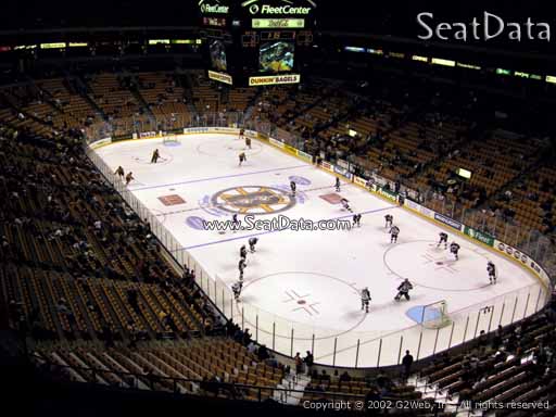 Seat view from section 311 at the TD Garden, home of the Boston Bruins