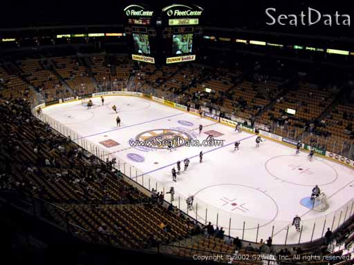 Seat view from section 312 at the TD Garden, home of the Boston Bruins