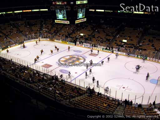 Seat view from section 313 at the TD Garden, home of the Boston Bruins
