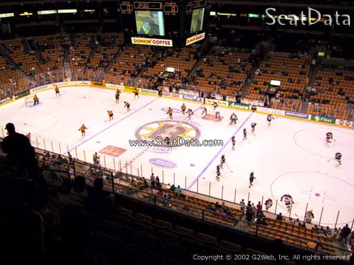 Seat view from section 314 at the TD Garden, home of the Boston Bruins