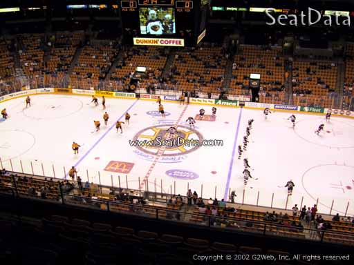 Seat view from section 315 at the TD Garden, home of the Boston Bruins