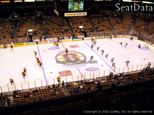 Seat view from section 317 at the TD Garden, home of the Boston Bruins