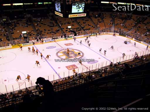 Seat view from section 318 at the TD Garden, home of the Boston Bruins
