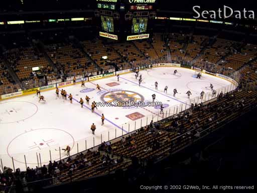 Seat view from section 319 at the TD Garden, home of the Boston Bruins