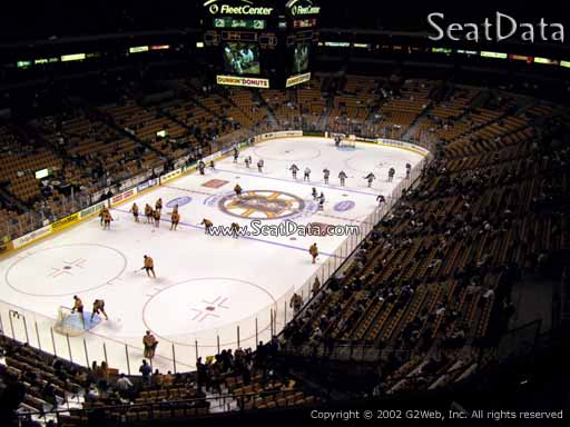 Seat view from section 321 at the TD Garden, home of the Boston Bruins