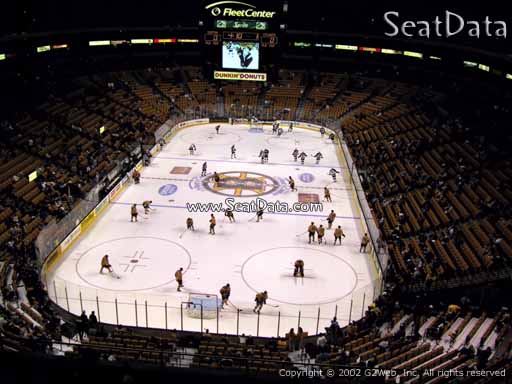 Seat view from section 323 at the TD Garden, home of the Boston Bruins