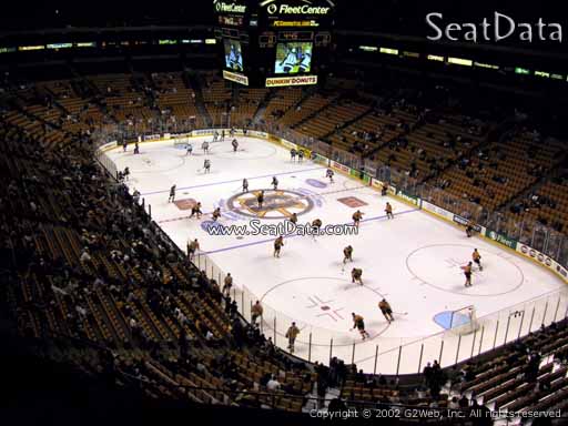 Seat view from section 326 at the TD Garden, home of the Boston Bruins