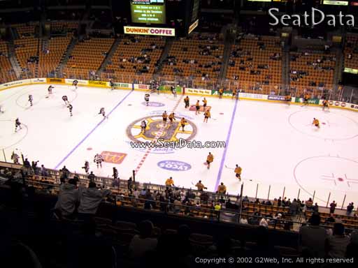 Seat view from section 330 at the TD Garden, home of the Boston Bruins