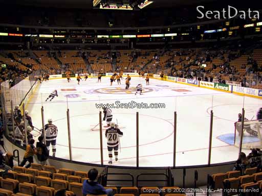 Seat view from section 8 at the TD Garden, home of the Boston Bruins