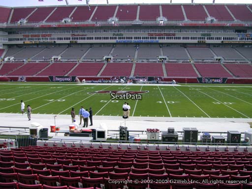 Seat view from section 111 at Raymond James Stadium, home of the Tampa Bay Buccaneers
