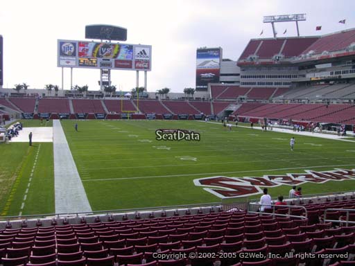 Seat view from section 146 at Raymond James Stadium, home of the Tampa Bay Buccaneers