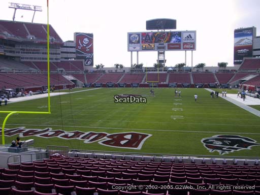 Seat view from section 149 at Raymond James Stadium, home of the Tampa Bay Buccaneers