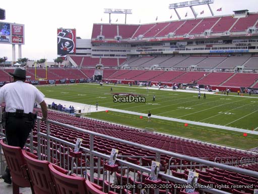 Seat view from section 240 at Raymond James Stadium, home of the Tampa Bay Buccaneers