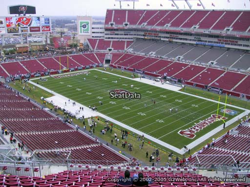 Seat view from section 318 at Raymond James Stadium, home of the Tampa Bay Buccaneers