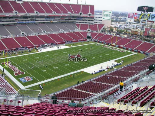 Seat view from section 329 at Raymond James Stadium, home of the Tampa Bay Buccaneers