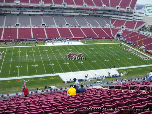 Seat view from section 333 at Raymond James Stadium, home of the Tampa Bay Buccaneers