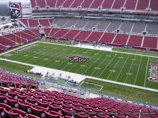 Seat view from section 339 at Raymond James Stadium, home of the Tampa Bay Buccaneers